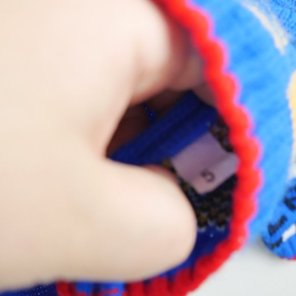 Vintage Hot Cashews Blue Red Dalmatian Playing Soccer Knit Crewneck Sweater 5 - Picture 5 of 8